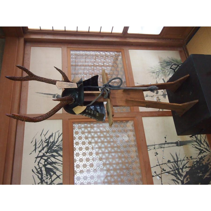 昭和レトロ 戦国名将 鹿角変わり十二間兜 赤塗二枚胴具足 実寸 5 昭和レトロ 戦国名将 鹿角変わり十二間兜 赤塗二枚胴具足 実寸 5