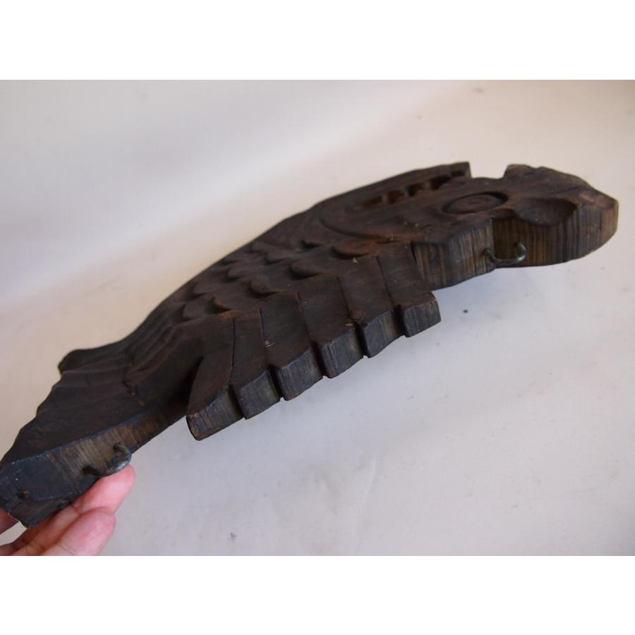 魚板　110㎝　時代 古道具 壁掛け　魚鼓 在銘　仏教美術　雑貨　流木　オブジェ 魚板 110㎝ 時代 古道具 壁掛け 魚鼓 在銘 仏教美術 雑貨 流木