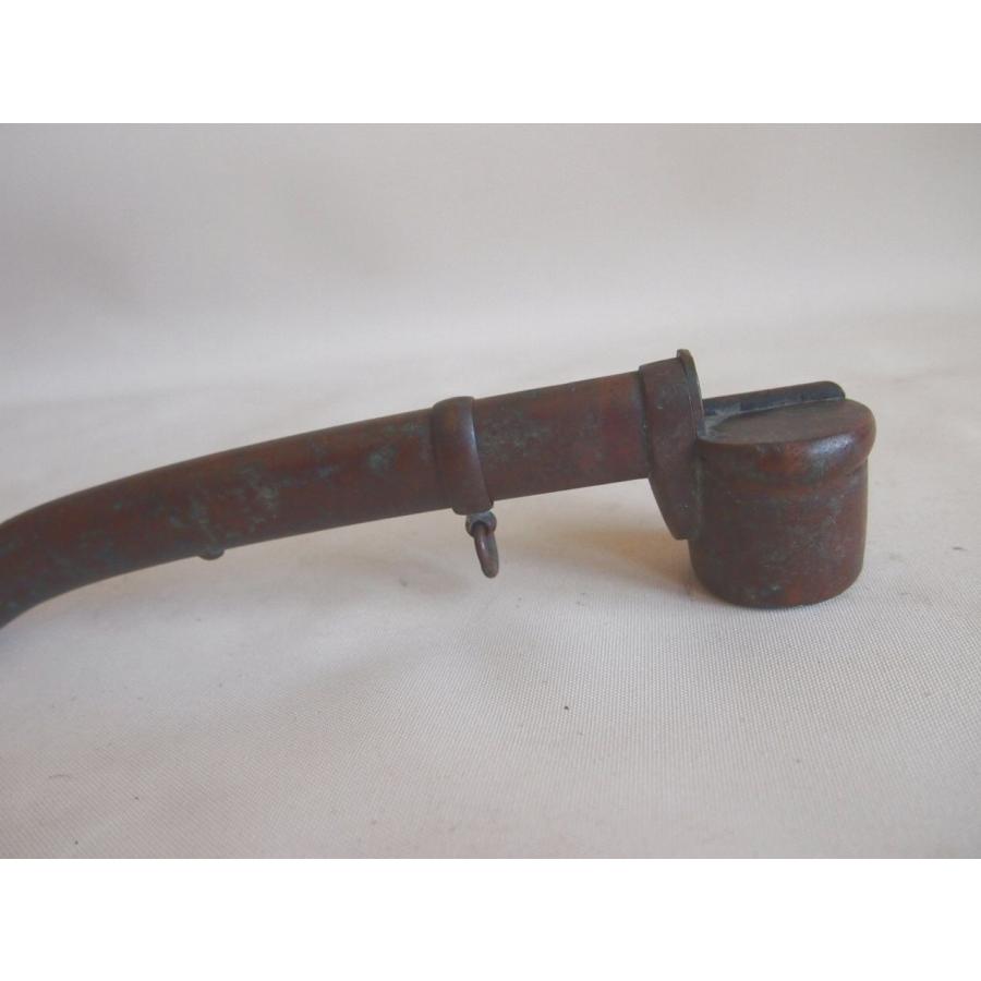 江戸時代 赤銅製太刀型矢立19.5cm携帯用筆記用具 小型墨壺 文房具