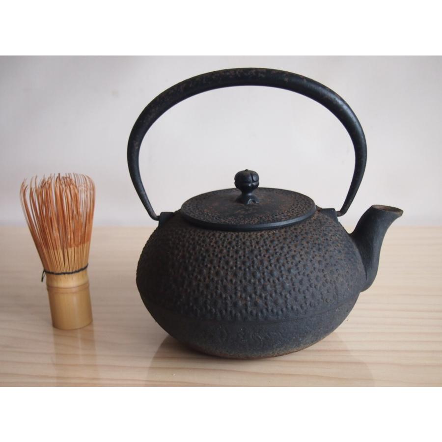 大正 昭和時代 南部鉄器 照光堂 東雲亀甲鉄瓶1L 亀甲霰紋 茶道 華道