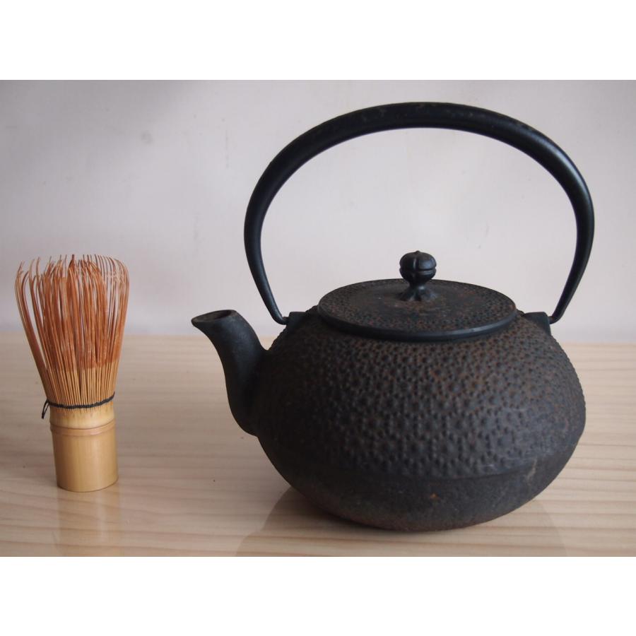 大正 昭和時代 南部鉄器 照光堂 東雲亀甲鉄瓶1L 亀甲霰紋 茶道 華道