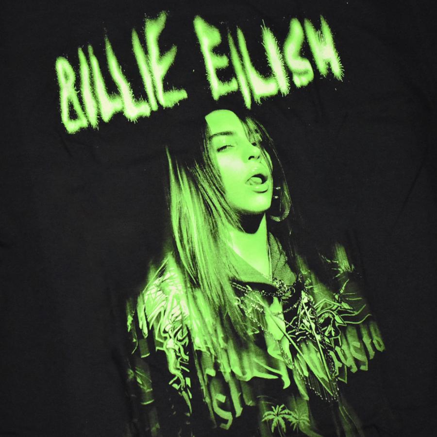 BILLIE EILISH ビリーアイリッシュ Tシャツ ブラック GREEN BILLIE EILISH ビリーアイリッシュ Tシャツ ブラック GREEN