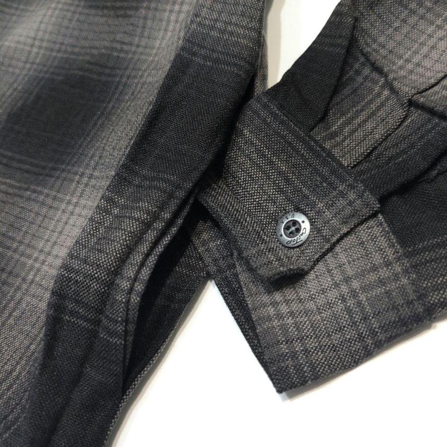 CAL TOP キャルトップ オンブレチェック シャツジャケット チャコール/ブラック OMBRE CHECK SHIRT JACKET CHARCOAL/BLACK CA-007 | Cal Top | 03