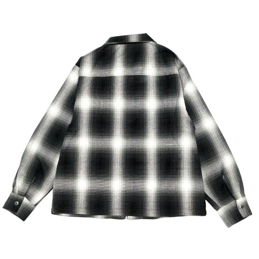 Cal Top（キャルトップ） オンブレチェック シャツジャケット ブラック