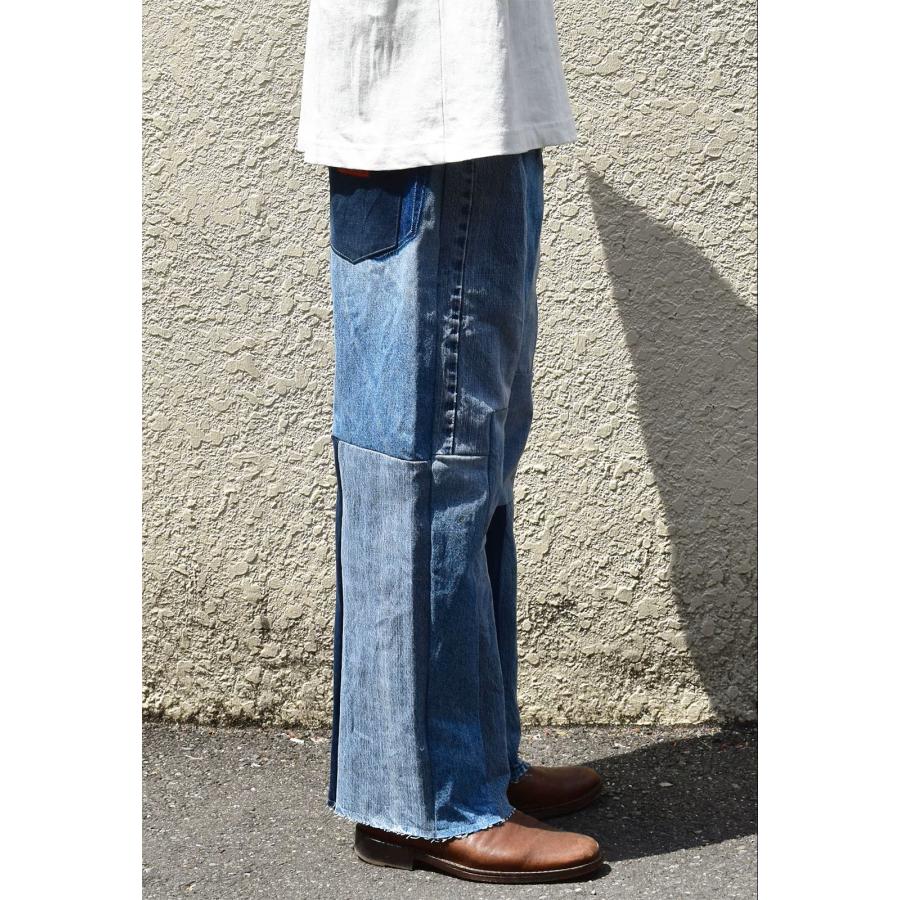 INDIAN インディアン リメイク イージーワイドパンツ デニム REMAKE EASY WIDE PANTS DENIM IP-0464 Type-A | INDIAN MOTOCYCLE | 12