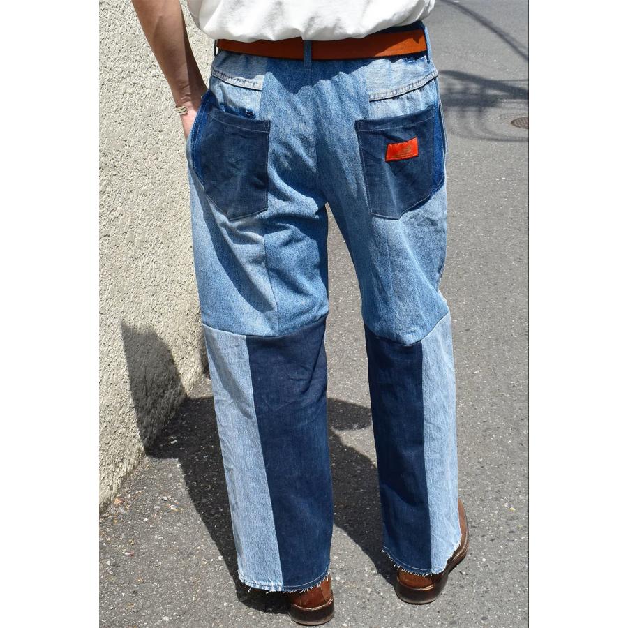 INDIAN インディアン リメイク イージーワイドパンツ デニム REMAKE EASY WIDE PANTS DENIM IP-0464 Type-A | INDIAN MOTOCYCLE | 09