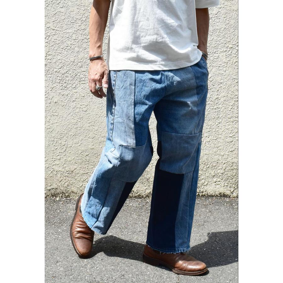INDIAN インディアン リメイク イージーワイドパンツ デニム REMAKE EASY WIDE PANTS DENIM IP-0464 Type-A | INDIAN MOTOCYCLE | 10