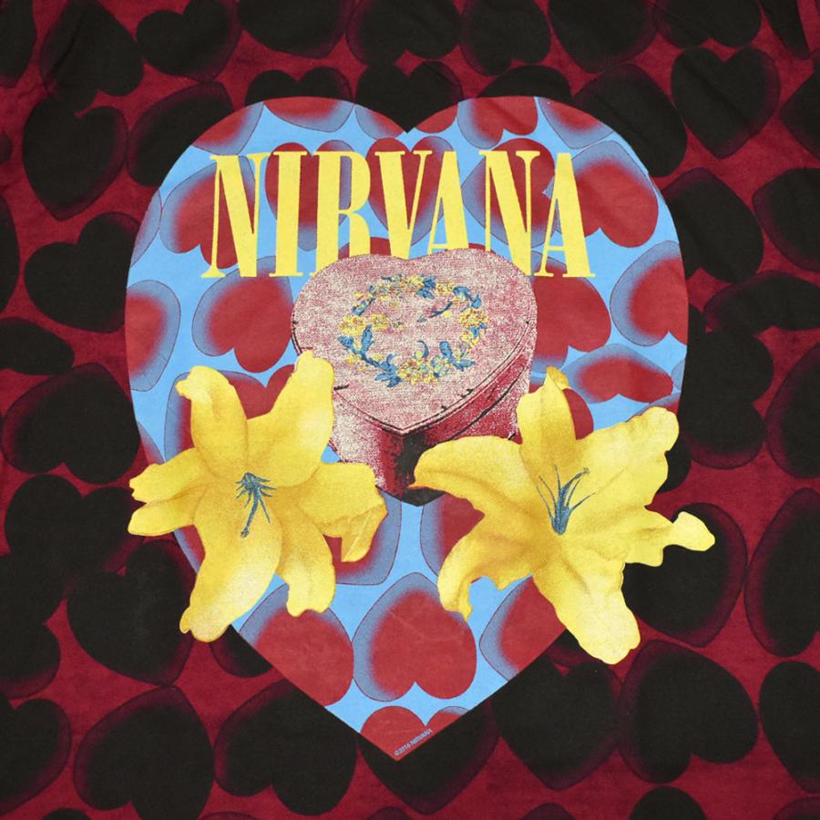 MUSIC TEE NIRVANA ニルヴァーナ Tシャツ マルーン HEART SHAPED