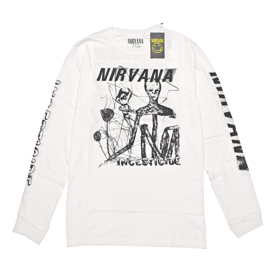 NIRVANA ニルヴァーナ ロンTEE 長袖 Tシャツ バンドTシャツ ホワイト INCESTICIDE L/S TEE 元値8250円 | MUSIC TEE