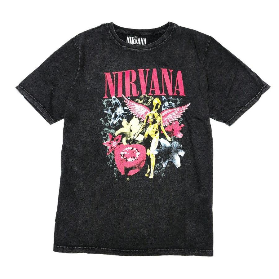 MUSIC TEE NIRVANA ニルヴァーナ Tシャツ バンドTシャツ ブラック IN