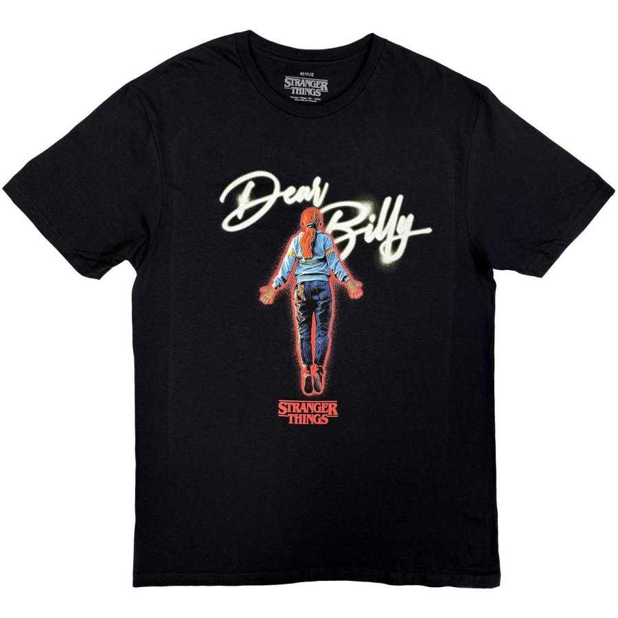 STRANGER THINGS ストレンジャー・シングス Tシャツ ドラマTシャツ ブラック Dear Billy S/S TEE | ROCK OFF