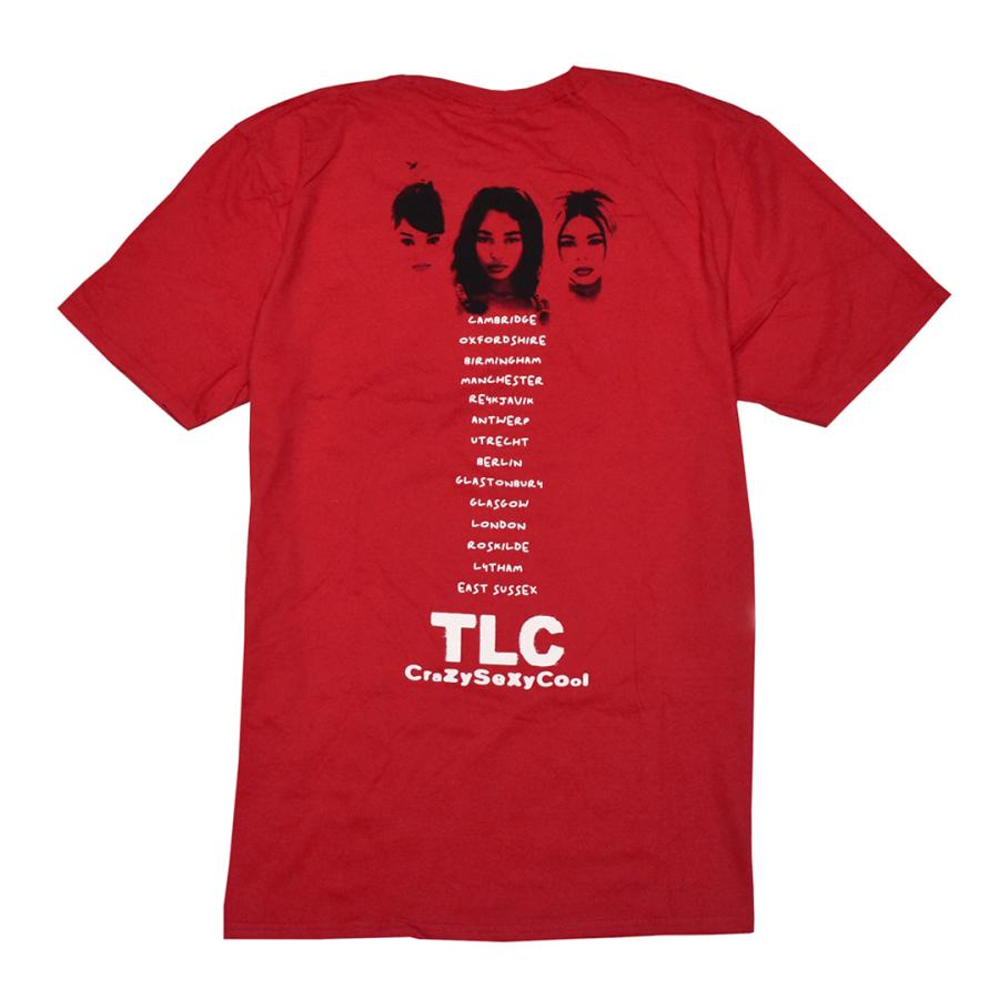 TLC、新品未使用未開封、Tシャツ2枚セット MUSIC TEE TLC ティーエルシー Tシャツ ラップTシャツ レッド