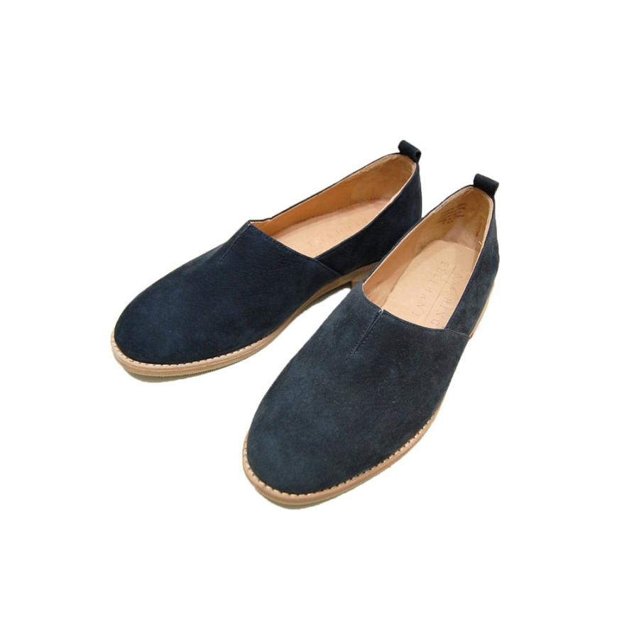 セール！VANISHING ELEPHANT ヴァニシングエレファント レザー スリッポン シューズ ネイビー 定価31900円