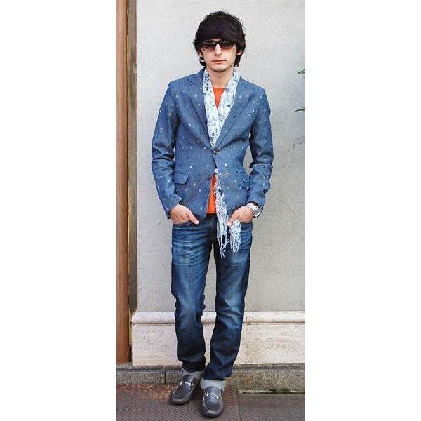 ZANEROBE ゼインローブ 総柄 2B テーラードジャケット ネイビー S www