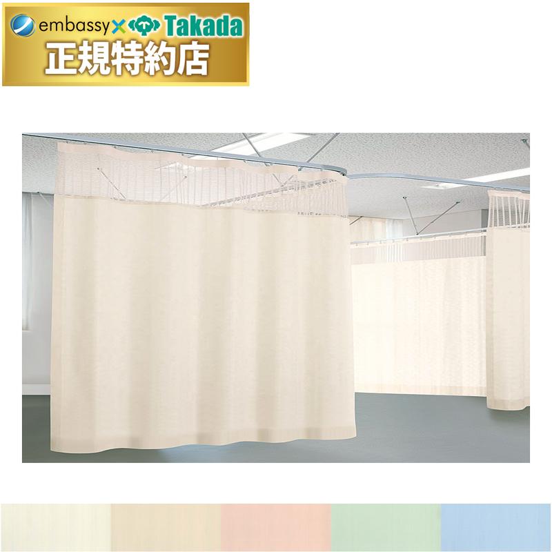高田ベッド セラピカーテン（メッシュ有り） TB-659-02 幅125×高さ200 防炎ラベル付き メディカルカーテン