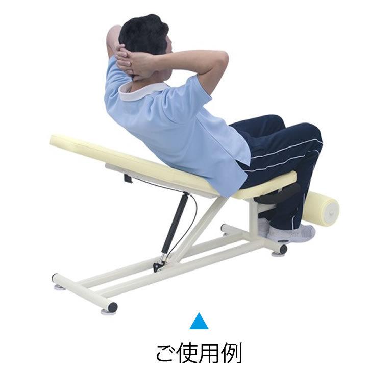 高田ベッド シットアップベンチ TB-1553 リハビリマシン パワーリハビリ 機器 シニア 油圧 高齢者用 トレーニングの画像