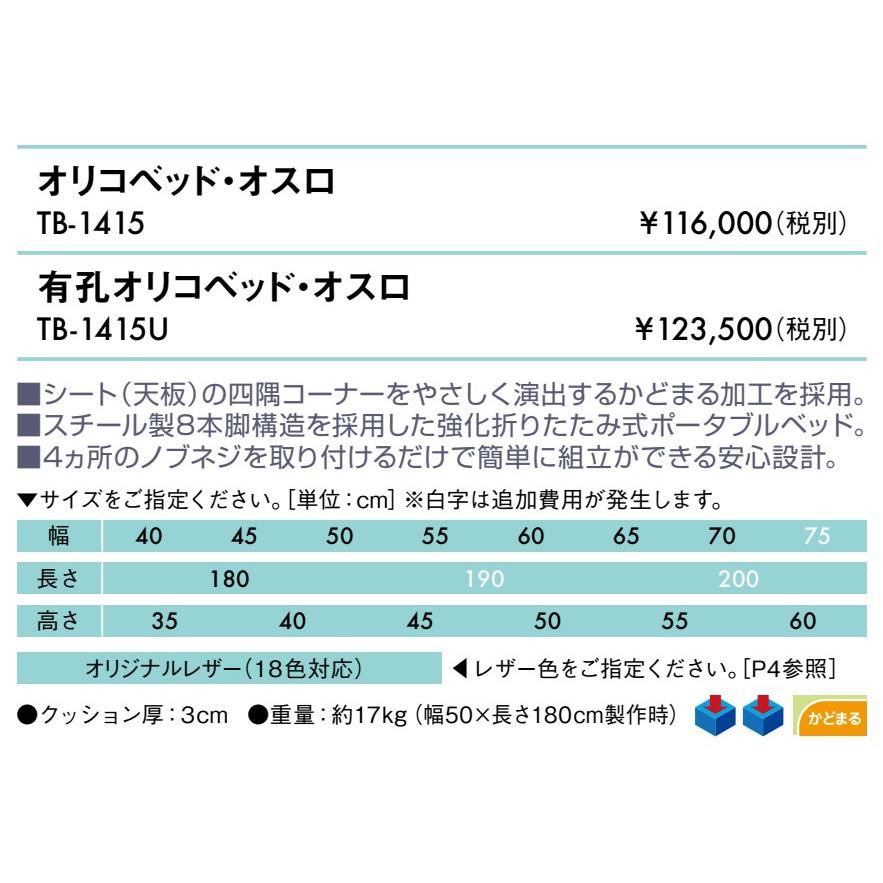高田ベッド製作所 高田ベッド 有孔オリコベッド・オスロ TB-1415U 