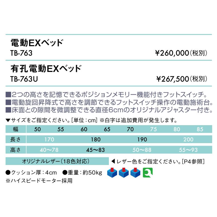 高田ベッド製作所 高田ベッド 無孔電動EXベッド TB-763 ポジション