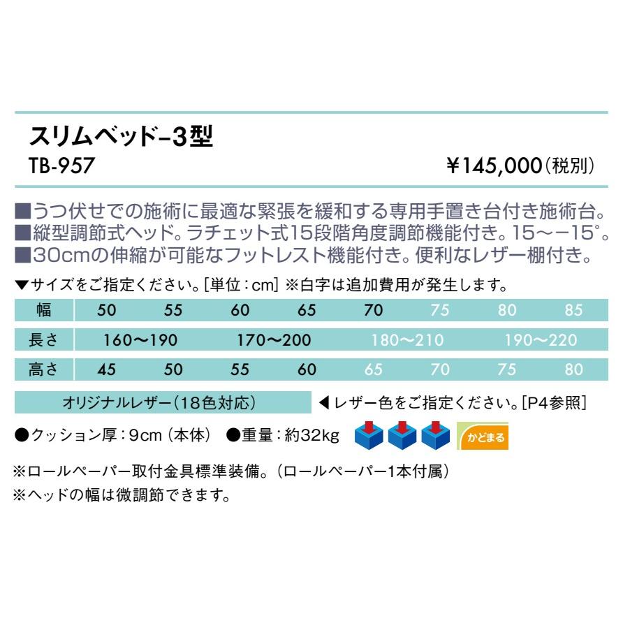 高田ベッド製作所 高田ベッド スリムベッド−3型 TB-957 カイロベッド 
