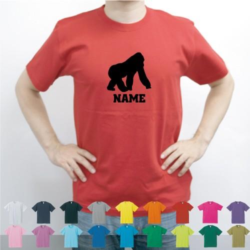 ゴリラ 名入れtシャツ チームtシャツ 動物 同好会 サークル お揃いのtシャツ 名前入り Gorilla ドンキーコング 01 06 Emblem Yahoo 店 通販 Yahoo ショッピング
