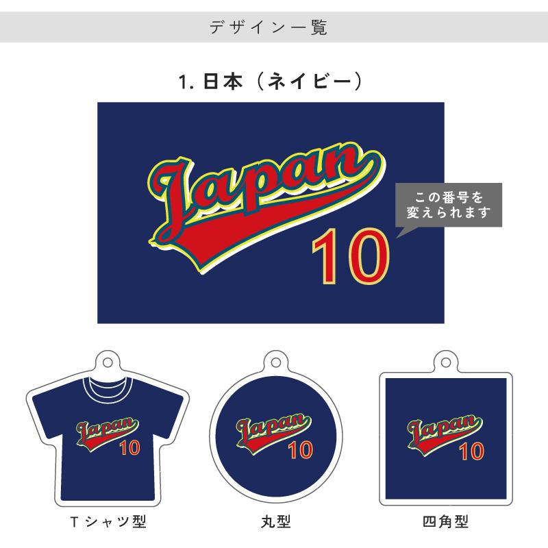 野球ユニフォーム風キーホルダー 胸番号入り/アクキー アクリル