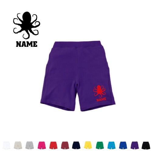 【XL】イタリア発 OCTOPUS 触手プリント スウェットハーフパンツ　タコ タコ 名入れスウェットハーフパンツ ハーフパンツ ショートパンツ