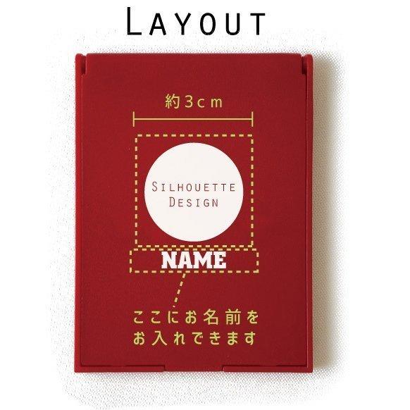 道着  名入れコンパクトミラー 折りたたみ 小さい 卓上ミラー スタンドミラー 折立鏡 手のひらサイズ 名入れグッズ  試合　柔道　空手｜emblem｜05