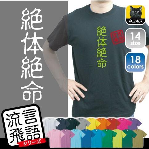 絶体絶命 文字ｔシャツ ひらがな 漢字 おもしろい言葉 メンズ レディース 半袖ｔシャツ 流言飛語 ハンコ 印鑑 Rb 0104 Emblem Yahoo 店 通販 Yahoo ショッピング