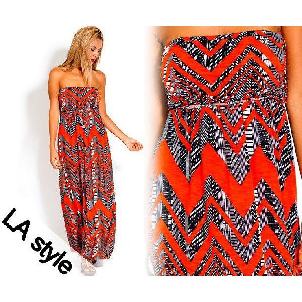 マキシワンピ ワンピース ロング リゾート ベアトップ スカート レッド オレンジ La Style La直輸入 Lt イームコネクション 通販 Yahoo ショッピング