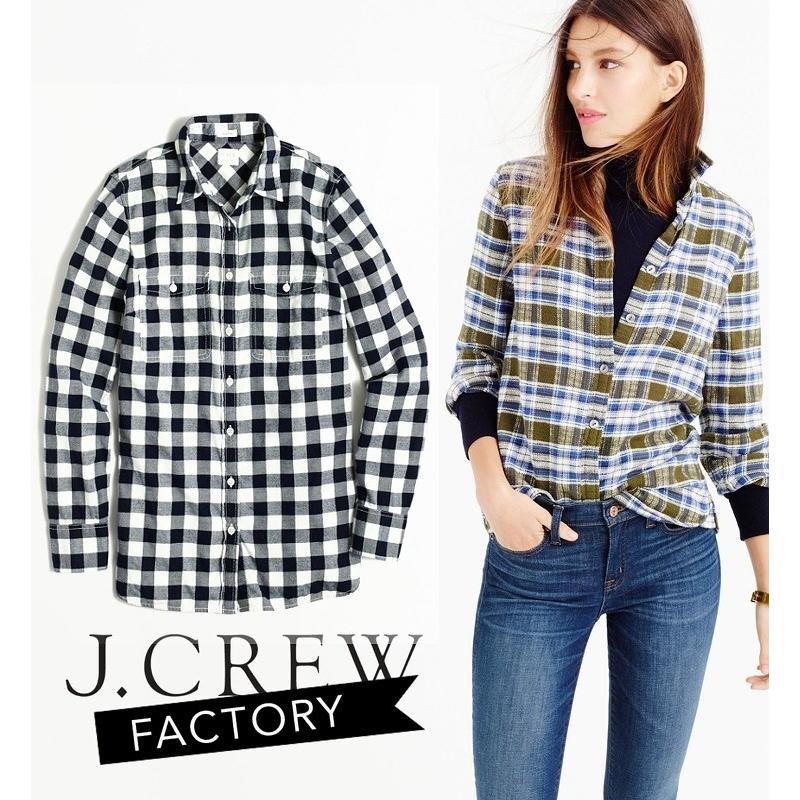 フランネル チェック ボタンダウン シャツ スキニー レディース In ネイビー J Crew ジェイクルー Lt イームコネクション 通販 Yahoo ショッピング