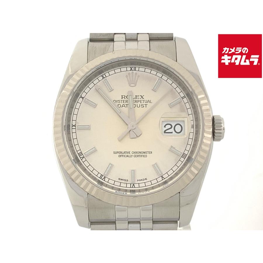 ROLEX ロレックスデイトジャスト壁掛け時計　ホワイト×シルバー　新品未使用 中古】 【並品】 ロレックス(ROLEX) デイトジャスト 36 シルバー