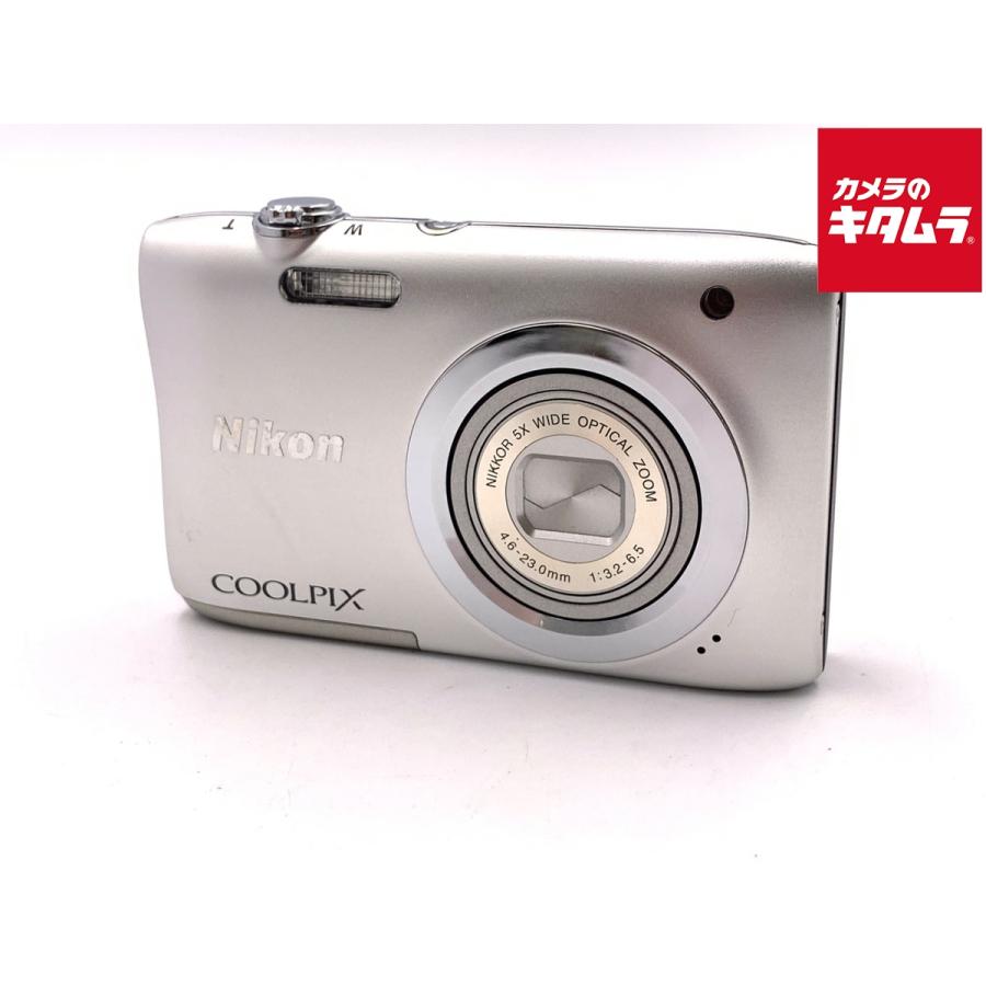 完動品　Nikon COOLPIX A100 シルバー 中古】 【難あり品】 ニコン COOLPIX A100 シルバー : カメラの
