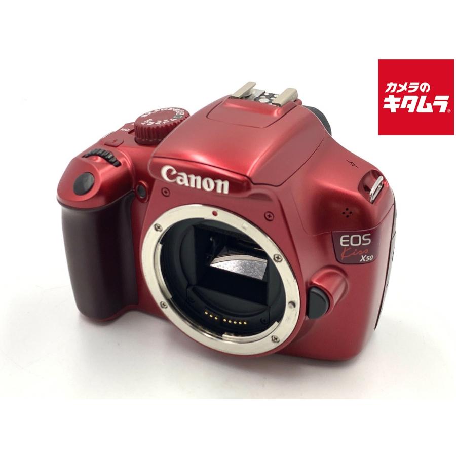 中古】 【並品】 キヤノン EOS Kiss X50 ボディ レッド : カメラの