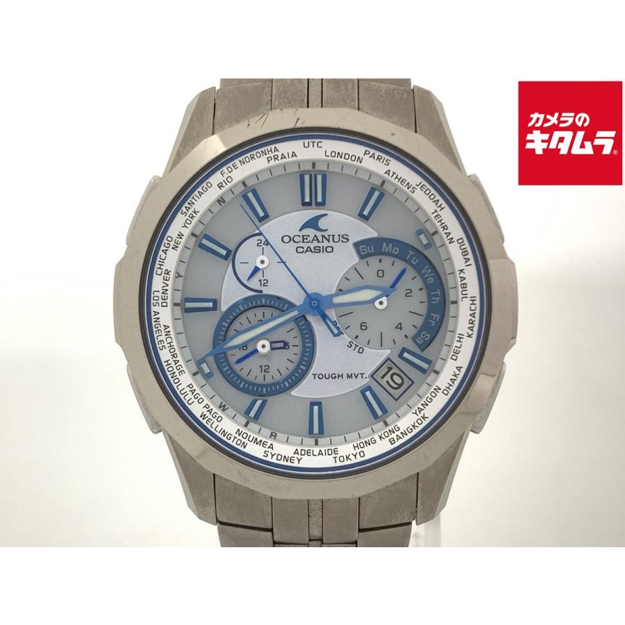 中古】 【並品】 カシオ オシアナス マンタ ホワイト OCW-S1400PW-7AJF 