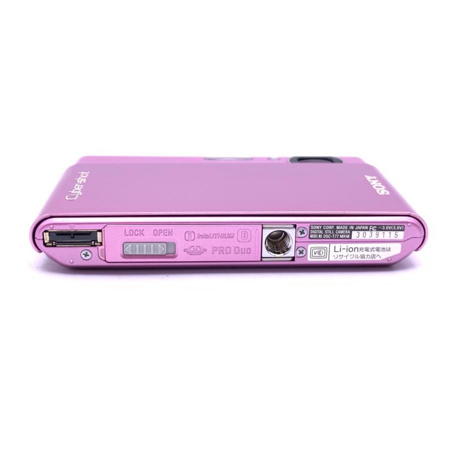 中古】 【良品】 ソニー Cyber-shot DSC-T77 ピンク : カメラの