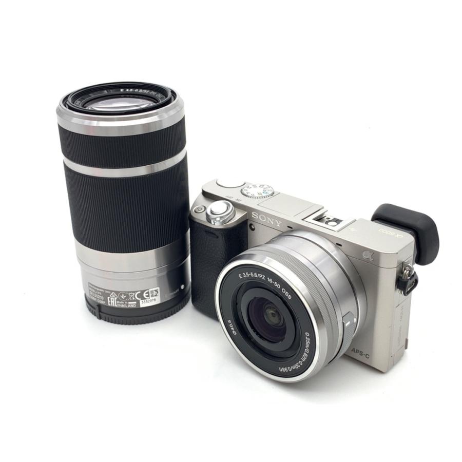 中古】 【並品】 ソニー α6000 ダブルズームレンズキット シルバー 