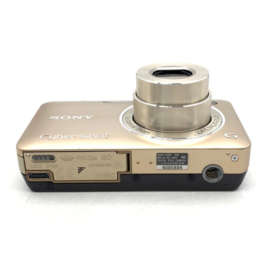 中古】 【並品】 ソニー Cyber-shot DSC-WX5 ゴールド : カメラの