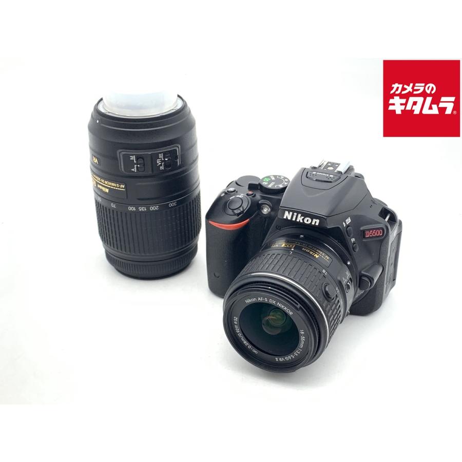中古】 【並品】 ニコン D5500 ダブルズームキット ブラック : カメラ 