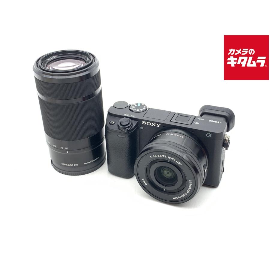 中古】 【良品】 ソニー α6400 ダブルズームレンズキット ブラック 
