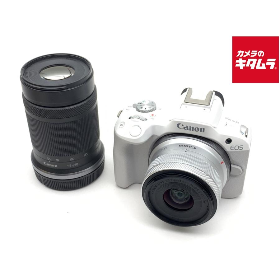 中古】 【良品】 キヤノン EOS R50 ダブルズームキット ホワイト 