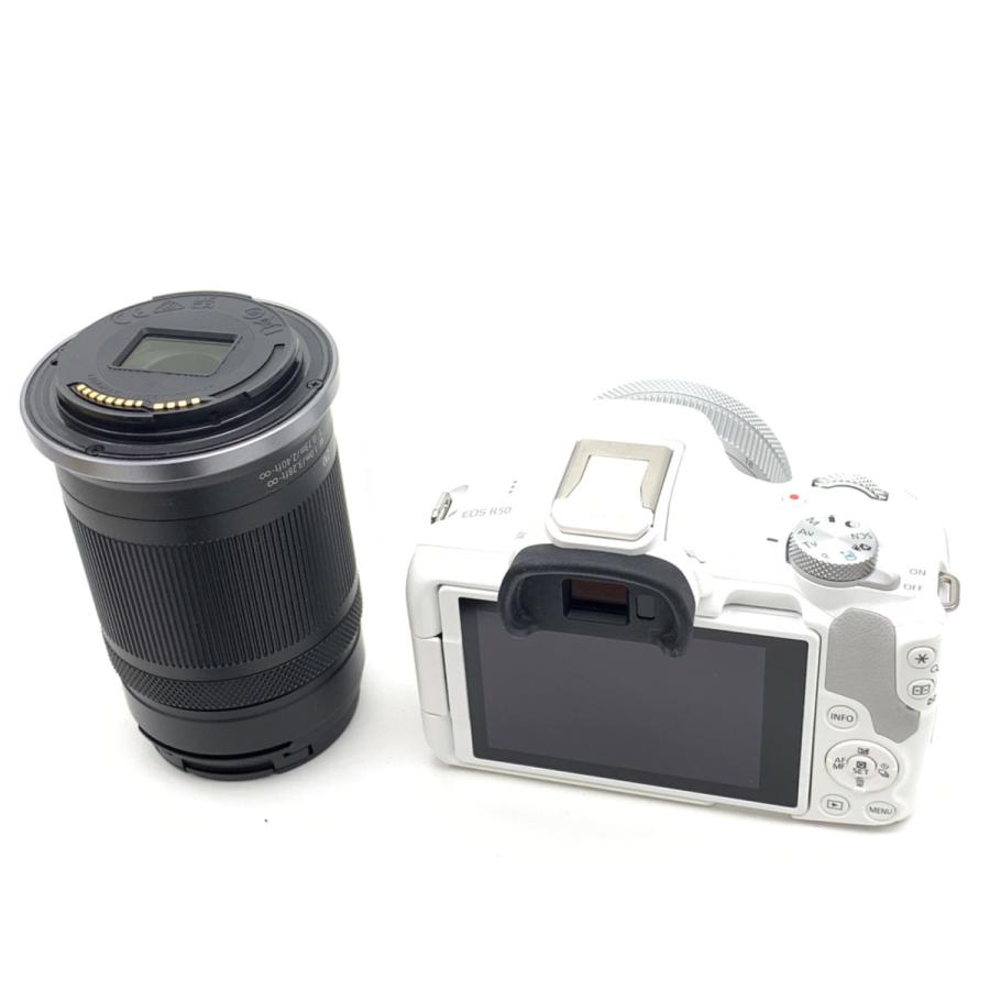 中古】 【良品】 キヤノン EOS R50 ダブルズームキット ホワイト 
