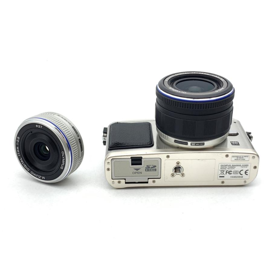 中古】 【並品】 オリンパス PEN E-P1 ツインレンズキット シルバー