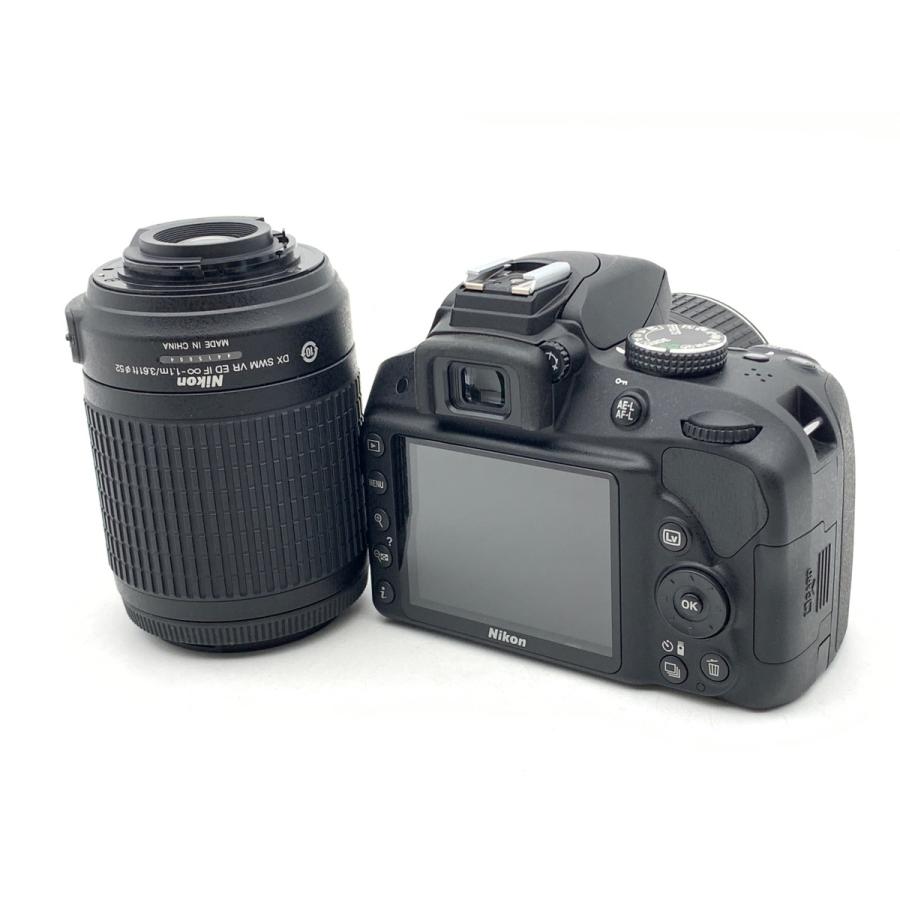【中古】 【並品】 ニコン D3300 ダブルズームキット 黒いこと