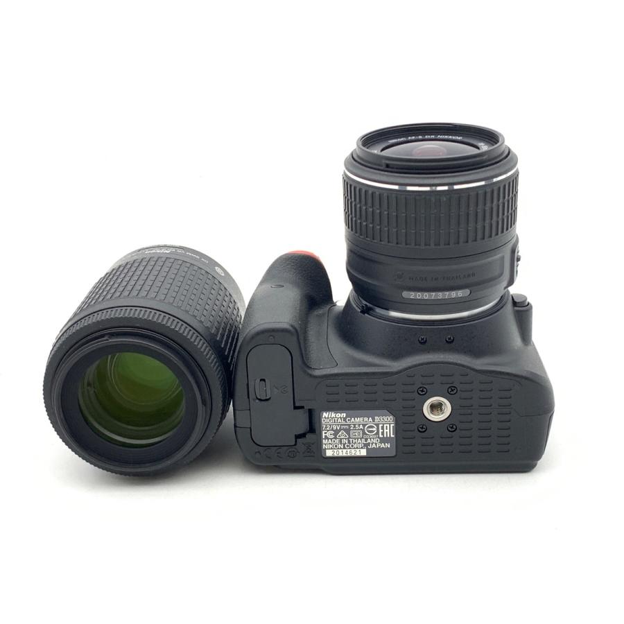 【中古】 【並品】 ニコン D3300 ダブルズームキット 黒いこと