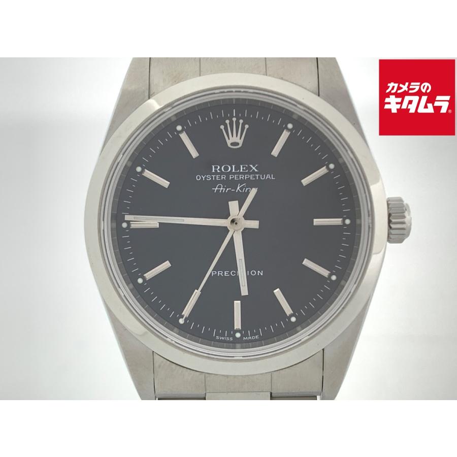 中古】 【良品】 ロレックス(ROLEX) エアキング ブラック 14000M