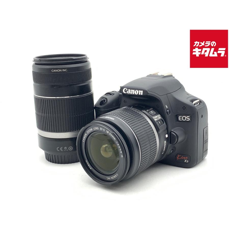 Canon EOS KISS X3 + 2本ズームレンズ　ジャンク品 中古】 【並品】 キヤノン EOS Kiss X3 ダブルズームキット : カメラの