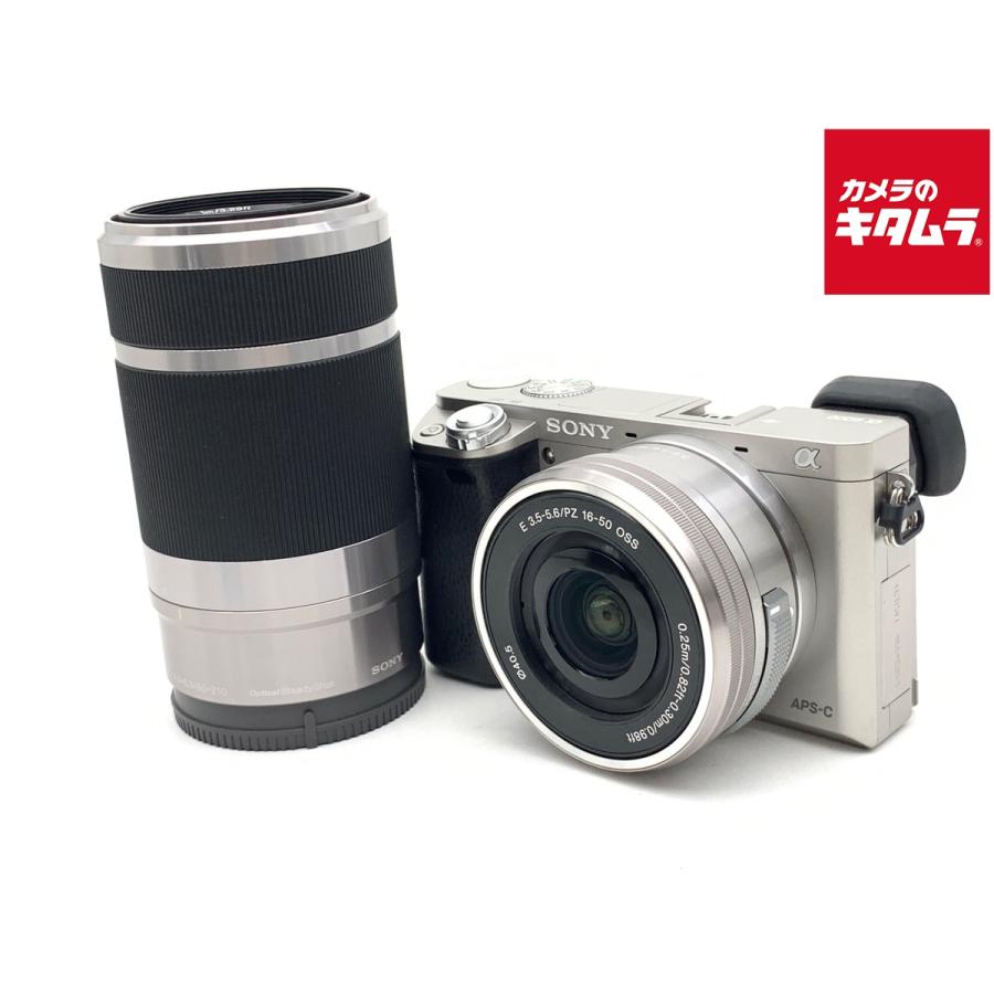 SONY α6000 ダブルズームレンズキットILCE-6000Y 動作品 中古】 【並品】 ソニー α6000 ダブルズームレンズキット シルバー