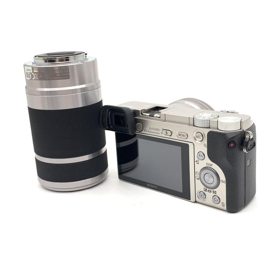 中古】 【並品】 ソニー α6000 ダブルズームレンズキット シルバー