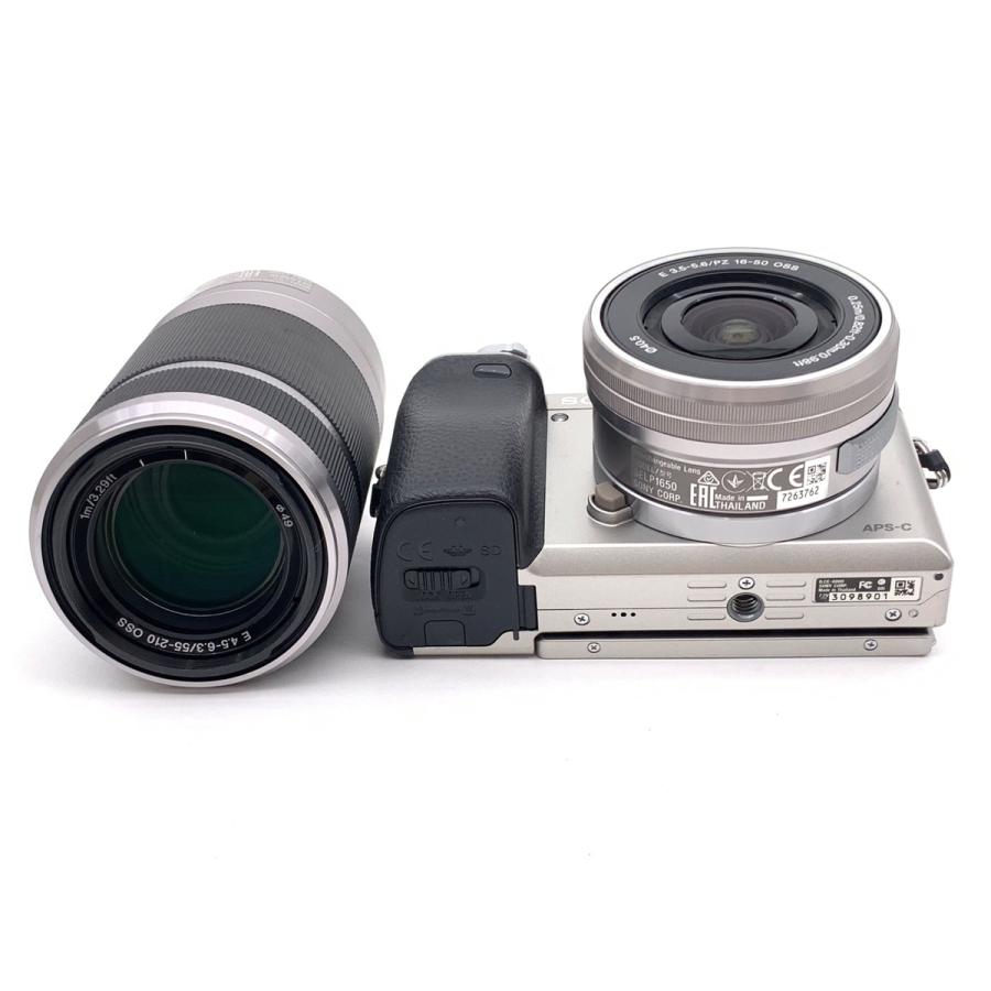 中古】 【並品】 ソニー α6000 ダブルズームレンズキット シルバー