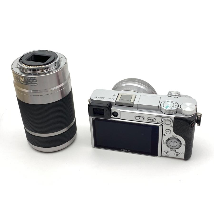 中古】 【良品】 ソニー α6400 ダブルズームレンズキット シルバー